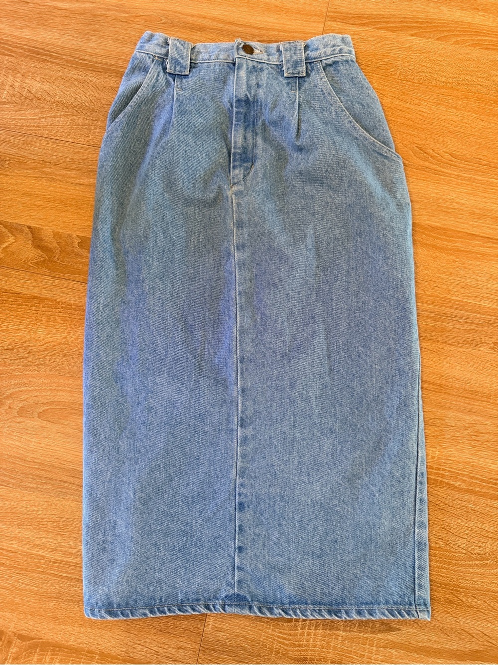 Vintage American Profile Light Blue Denim Pencil Skirt